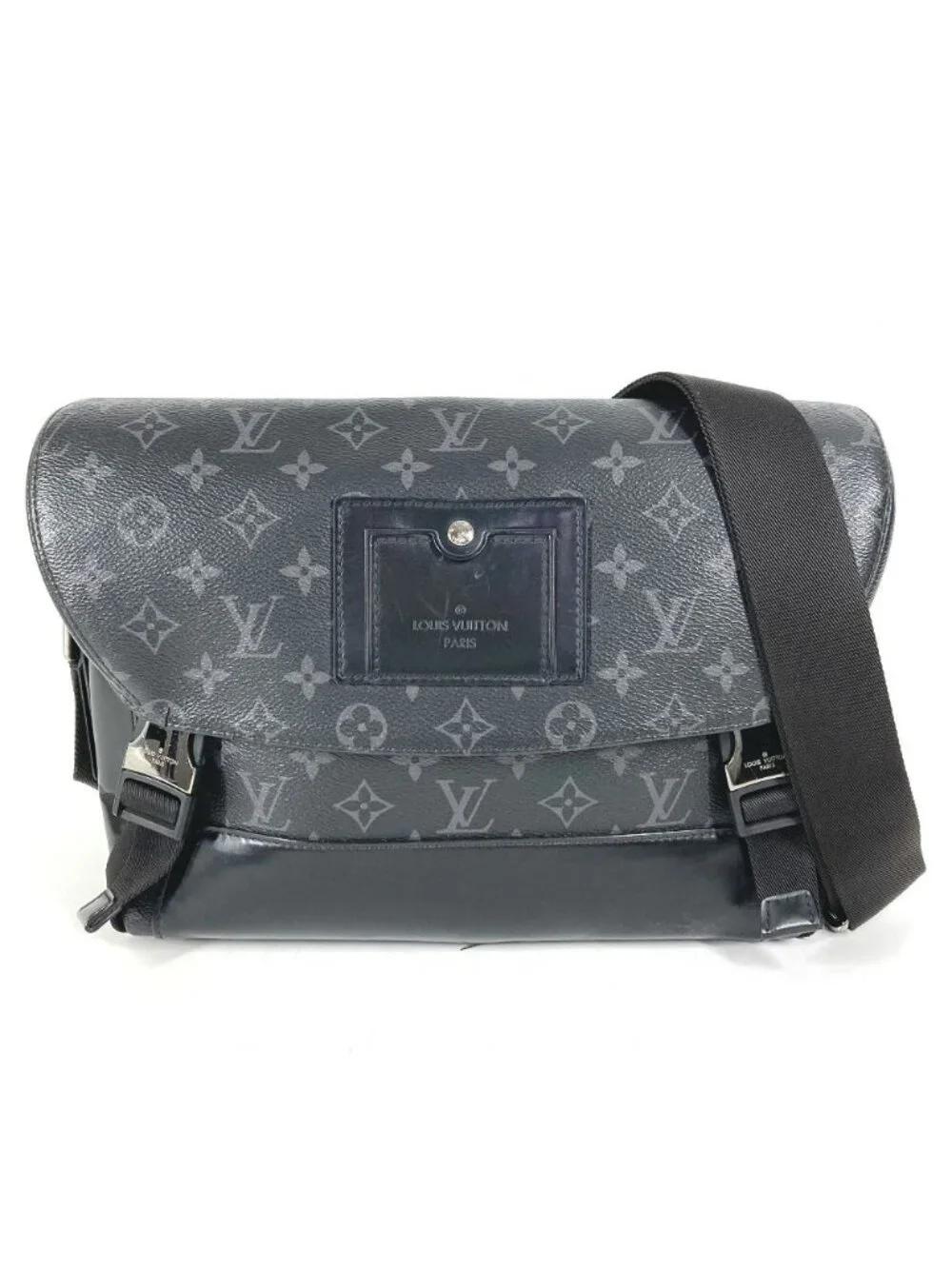 Louis Vuitton Shoulder Bag Messenger Voyage PM Monogram Eclipse Canvas Black